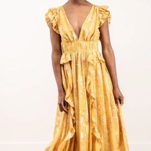 Ulla Johnson Dress Gold Yellow